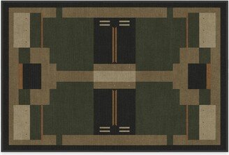 Architectural Digest Monolith Olive Green Tufted Rug