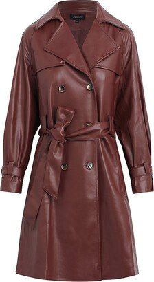 The Eliza Vegan Leather Trench Coat