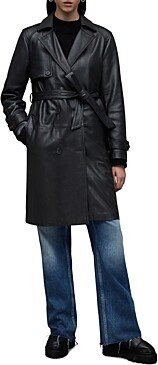 Okena Leather Trench Coat