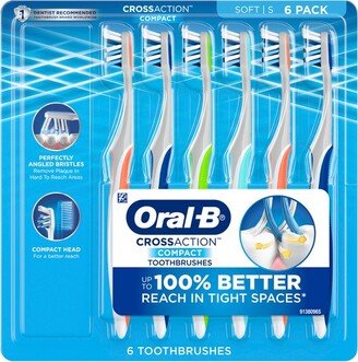 Cross Action Manual Toothbrush - 6ct