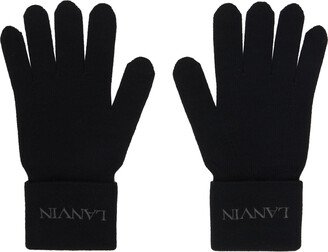 Black Embroidered Gloves