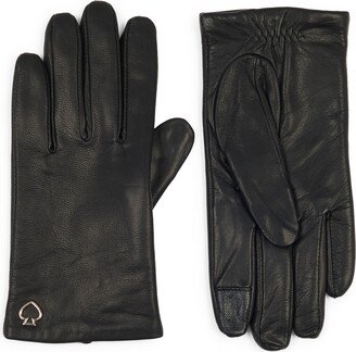 Spade Buckle Leather Gloves