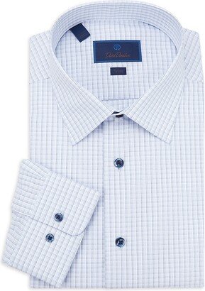 Checked Trim Fit Dress Shirt