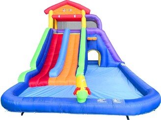 Pogo Bounce House Backyard Kids Giant Inflatable Water Slide for Kids - Backyard Inflatable Water Park - Splash Park Bouncer for Kids