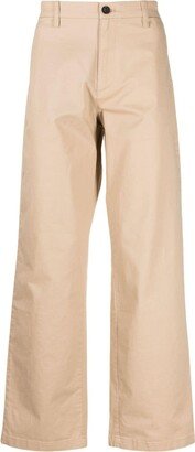 Button-Fastening Wide-Leg Trousers