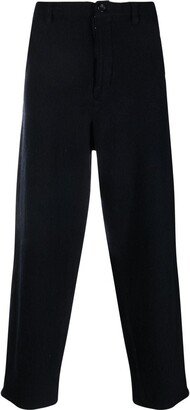 Textured Four-Pocket Straight Trousers