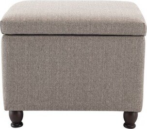 Rectangle Storage Ottoman Hinged Lid - WOVENBYRD