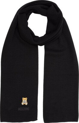 Teddy Bear Logo Embroidered Scarf-AB