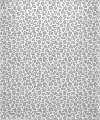 Fleece Photo Blankets: Light Grey Leopard Print Blanket, Fleece, 50X60, Gray