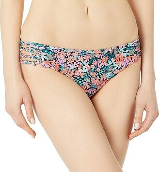 Women's Ruby Low Rise Multi Strap Bikini Bottom Swimsuit (Amy Floral) Women's Swimwear