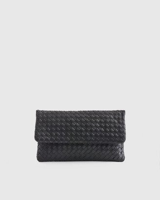 Italian Leather Handwoven Convertible Clutch