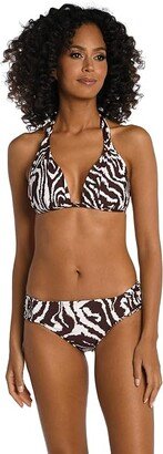 Fierce Lines Reversible Halter Top (Java) Women's Swimwear