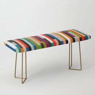 mid century stripes geometry retro Benches