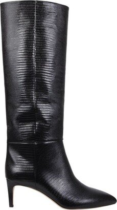 Knee-High Embossed Boots