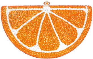 AquaSwiss Luxmob Orange Crystal Clutch