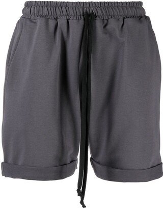 High-Waist Track Shorts-AA