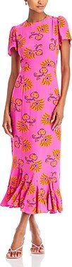 Lulani Floral Print Midi Dress