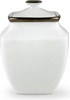 White Solitaire Sugar Bowl