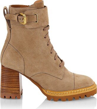 Mallory 80MM Buckle Leather Combat Booties