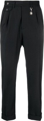 Stretch-Cotton Tapered Trousers-AM