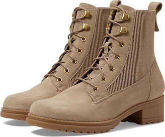 Camea Waterproof Combat Boot II (Dark Latte Waterproof Suede) Women's Boots