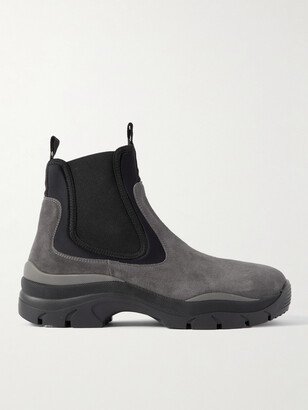 Caldera Shell-Trimmed Suede Chelsea Boots