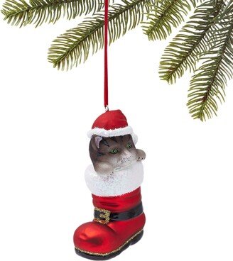 Pets Cat in Santa's Boot Ornament, Created for Macy's