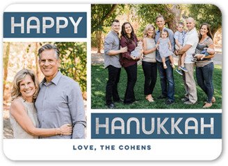 Hanukkah Cards: Happy Boxes Hanukkah Card, Grey, 5X7, Hanukkah, Standard Smooth Cardstock, Rounded