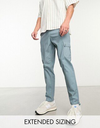 cargo tapered pants in gray