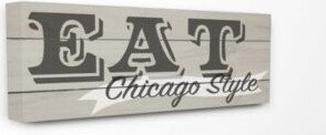 Eat Chicago Style Typography Canvas Wall Art Collection