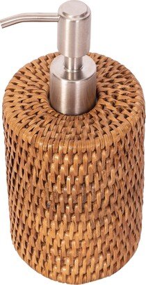 Artifacts Rattan Stainless Steel Polished Finish Soap Pump Dispenser