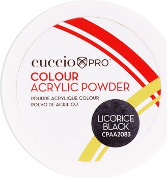 Colour Acrylic Powder - Licorice Black by Cuccio PRO for Women - 1.6 oz Acrylic Powder