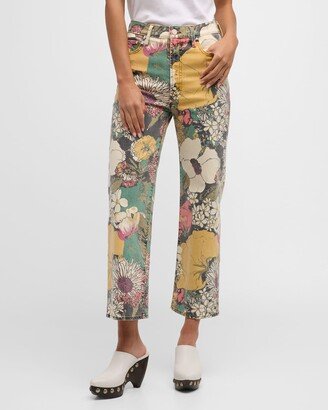 The Rambler Zip Ankle Floral Jeans