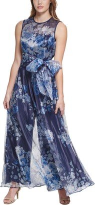 Womens Floral Print Wide-Leg Jumpsuit