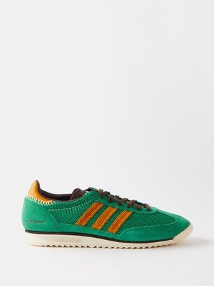 Sl72 Leather-trim Knit Trainers