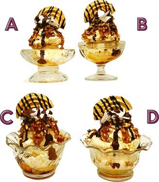 Faux Ice Cream Sundae, Fake Food, Photo Prop, Dessert, Cream, Birthday Gift, Caramel Chocolate Sundae