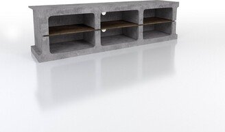 Ossi 6 Shelf TV Stand for TVs up to 75 Cement - miBasics