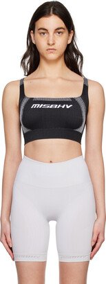 Black Graphic Sport Bra