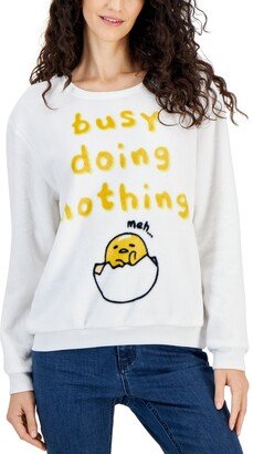 Love Tribe Juniors' Gudetama Busy Doing Nothing Cozy Sweatshirt