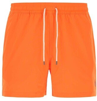 Logo Patch Drawstring Swimming Shorts