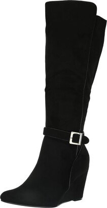 City Chic Women's Apparel City Chic Wide Fit Knee Boot Wedge Clea