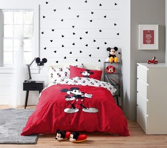 Saturday Park Disney Mickey Mouse Face Emotions 100% Organic Cotton Queen Bed Set