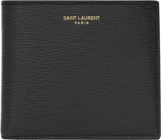 Logo-Print Leather Wallet-AB