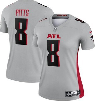 Women's Kyle Pitts Gray Atlanta Falcons Inverted Legend Jersey