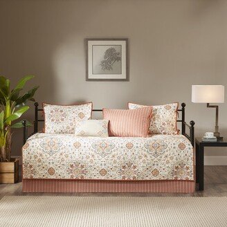 Maya Ivory Printed 6 Piece Day Bed Cover Set