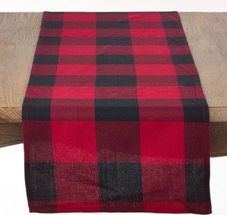 Saro Lifestyle Cotton Table Runner with Buffalo Plaid Pattern, 16