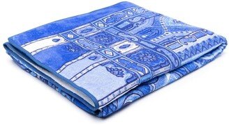 Baroque-Print Cotton Towel