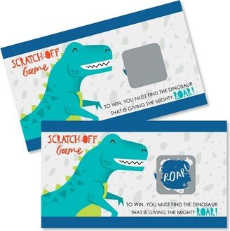 Big Dot of Happiness Roar Dinosaur - Dino Mite T-Rex Baby Shower or Birthday Party Game Scratch Off Cards - 22 Count