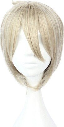 Unique Bargains Wigs Wigs for Women 12 Beige with Wig Cap Straight Hair