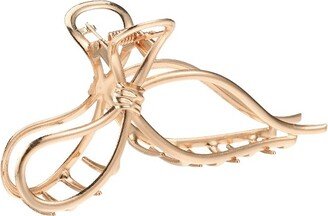 Unique Bargains Women's Metal Bowknot Hair Clips 1 Pc Rose Gold Tone